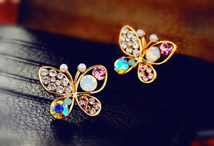 18k Rose Gold Plated Butterfly Earings
