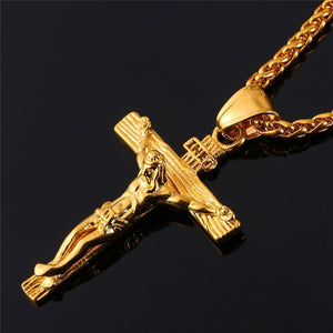 18 Karat Gold Kreuz Halskette